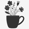 Unique Coffee Cup Illustration SVG - Free Download