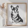 Unique Sitting Corgi Decal