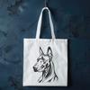 Beautiful Vector Art of a Doberman Pinscher's Head A high-quality digital illustration of a Doberman Pinscher's head, designed as vector art for custom designs and projects.