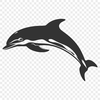 Artistic Dolphin Image In DXF For Free Download