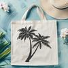 Coastal Oasis Vector Illustration Palm tree illustration in vector format suitable for cutting machine designs.