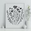 Whimsical Wildflower Illustration for Vector Designs A delicate illustration of a wild flower in full bloom, suitable for vector art designs.