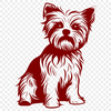 Free Sitting Yorkshire Terrier SVG