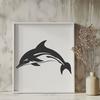 Stunning Dolphin Vector Drawing - Free SVG