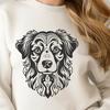 Ornate Australian Shepherd SVG - For Vinyl Project