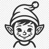 Free Unique Christmas Elf Vector Image