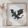 Dragon Vector Art In SVG, PNG, PDF And DXF Formats