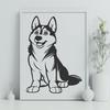 Free Sitting Dog Printable Image - PDF