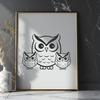 Unique Owl Printable Image PDF - Free Download