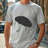 Beautiful Rainy Day Umbrella Silhouette in Vector Format A simple umbrella silhouette against a gray background.
