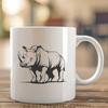 Beautiful Rhino Vector Illustration In PNG For Free Download