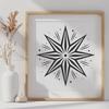 Star Printable Artwork In SVG, PNG, PDF And DXF File Formats