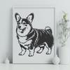 Standing Welsh Corgi Template