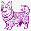 Creative Welsh Corgi - Laser Cutter PNG Free Download