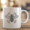 Bee Digital Drawing In SVG, PNG, PDF And DXF Formats