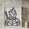 Stunning Knight Drawing - Free DXF Download