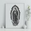 Virgin Mary Vector Image In DXF File Format For Free Download