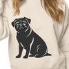 Stunning Sitting Pug Vector Illustration - PDF