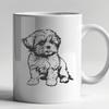 Artistic Sitting Shih Tzu Clipart