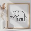 Stunning Standing Elephant - SVG