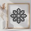 Snowflake Stencil In SVG, PNG, PDF And DXF File Formats