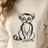 Free Unique Lemur Digital Artwork DXF - Commercial Use