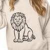 Free Sitting Lion Image