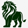 Artistic Standing Lion Vector Image