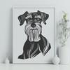 Beautiful Miniature Schnauzer In SVG For Free Download