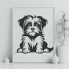 Sitting Morkie Vector Craft File