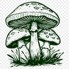 Beautiful Mushroom - Laser Engraver SVG Free Download