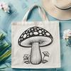 Artistic Mushroom In PDF And PNG