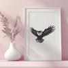 Artistic Bird Vector Image In DXF For Free Download