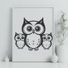 Owl Printable Artwork In SVG, PNG, PDF And DXF Formats