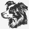 Artistic Australian Shepherd In PNG Format - Free Download