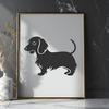 Dachshund Digital Artwork In DXF File Format For Free Download