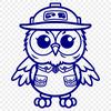 Free Unique Owl Vector Illustration PNG - Commercial Use