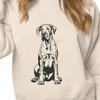 Sitting Great Dane Vector Art