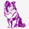 Artistic Sitting Shetland Sheepdog SVG