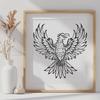 Artistic Pheonix - Laser Engraver DXF