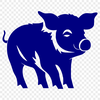 Standing Pig Vector Illustration