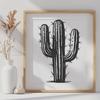 Unique Cactus Digital Drawing PNG - Free Download