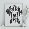 Stunning Great Dane Vector Art