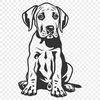 Cute Great Dane Vector Illustration