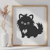 Unique Sitting Pomeranian Vector Illustration