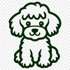 Artistic Sitting Poodle SVG