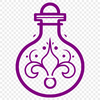 Free Unique Potion Bottle Simple Line Drawing