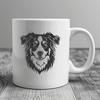 Australian Shepherd Illustration In PNG & SVG - Free Digital Download