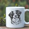 Artistic Australian Shepherd In SVG - For Free Download, Commercial Use