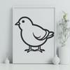 Unique Bird Simple Line Drawing SVG - Free Download